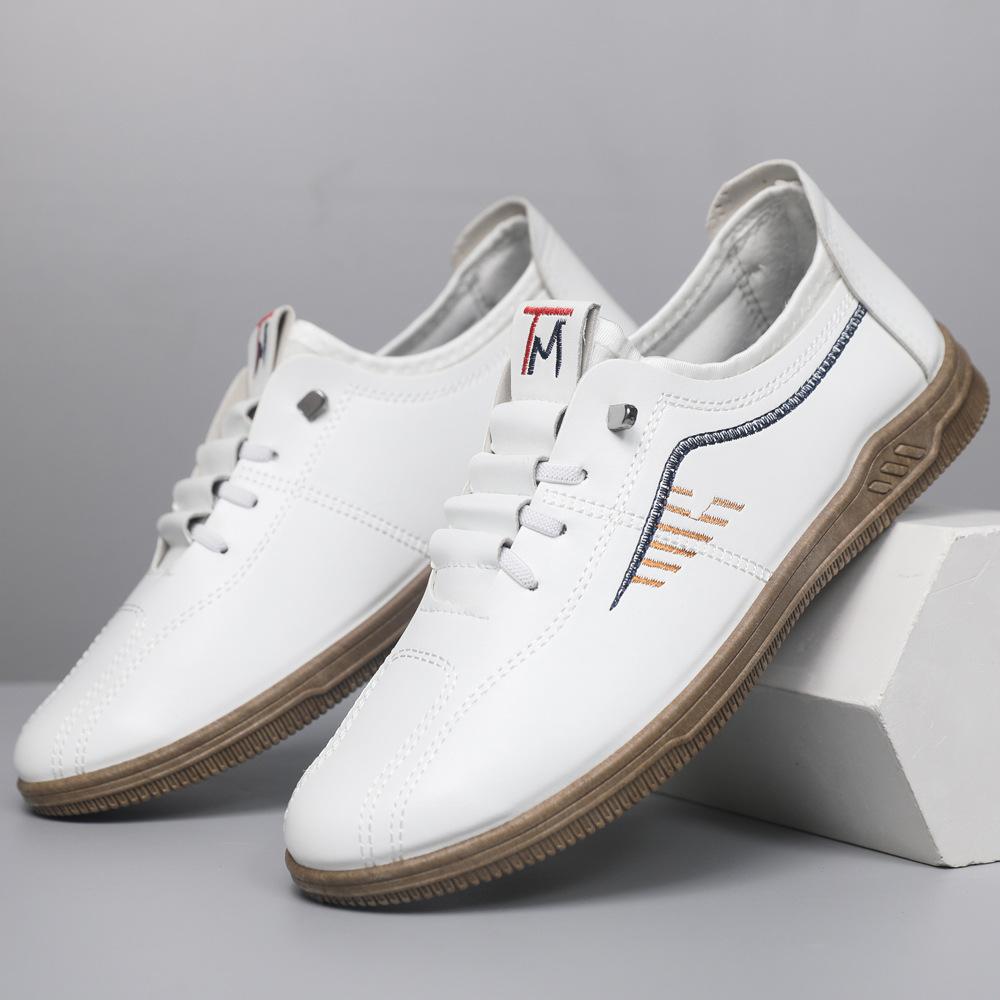 Leather Shoes Men's Casual Shoes Light Shoes Soft Sole Leather Shoes Versatile Fashion Board Shoes