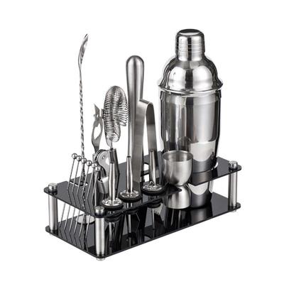 Cocktail Shaker Set with Acrylic Base