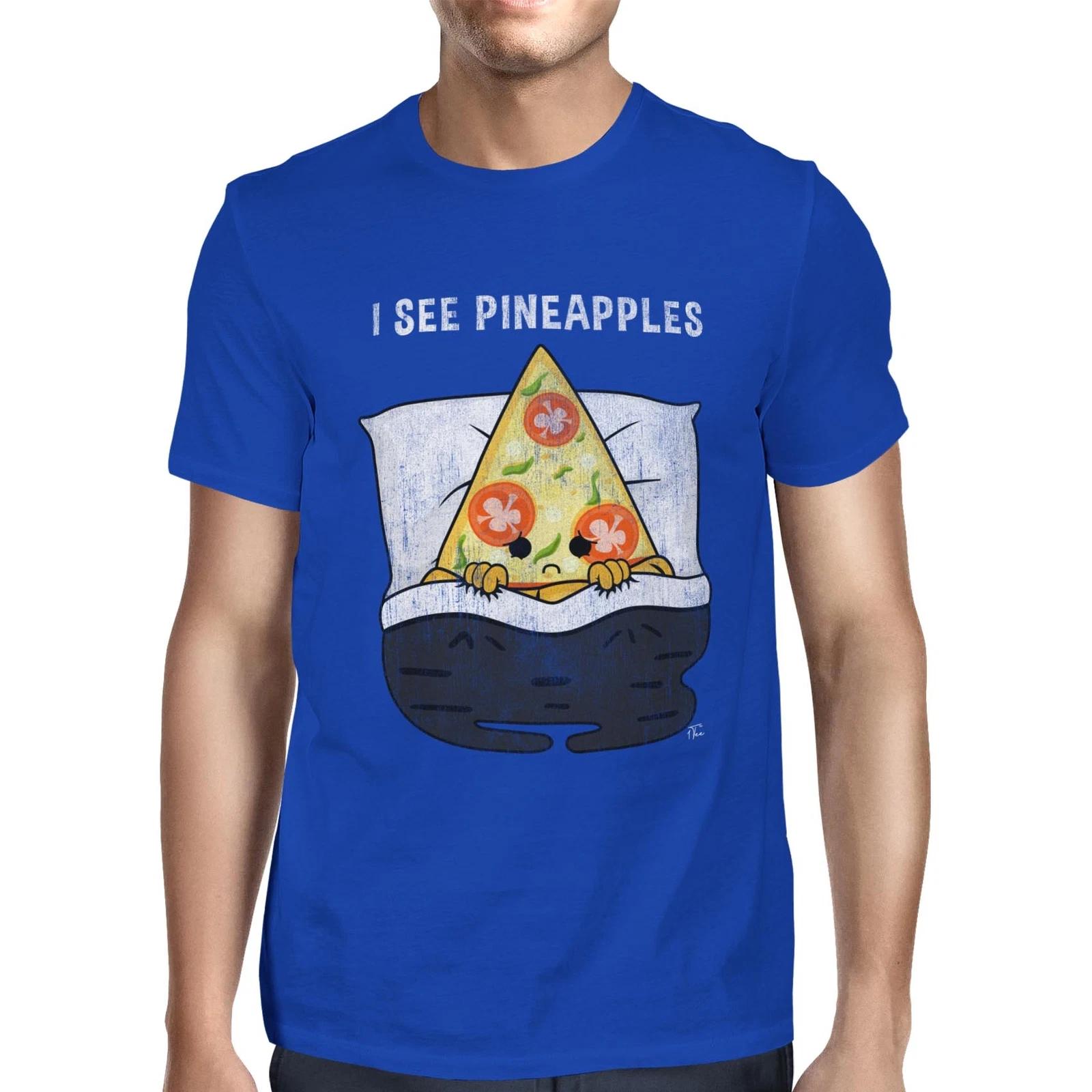 1Tee Mens I See Pineapples, Pizza Nightmare T-Shirt XXL