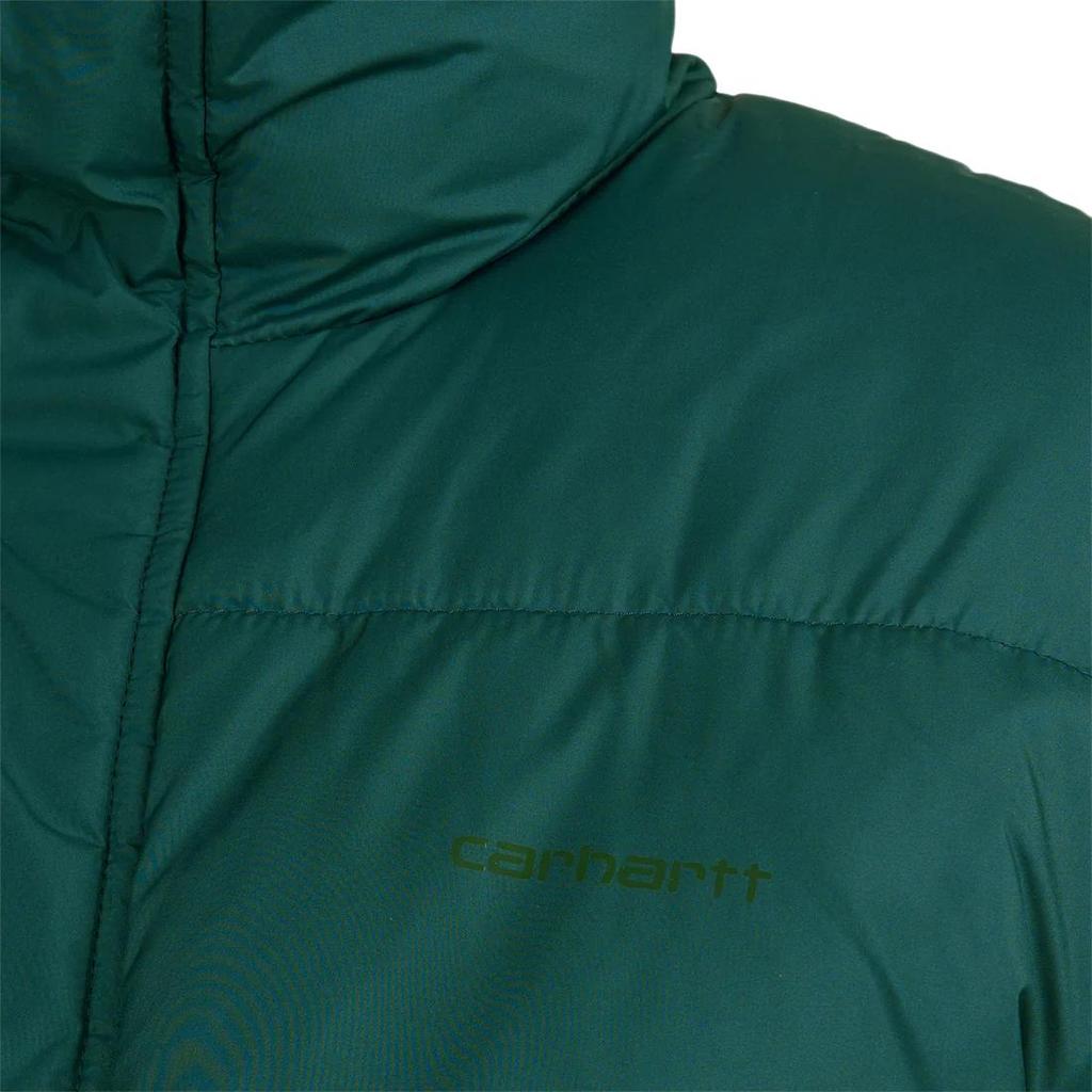 Carhartt WIP Letter Logo Pattern Printed Drop Shoulder Zip Cotton Jacket Men jackets Green I030822-19J-XX
