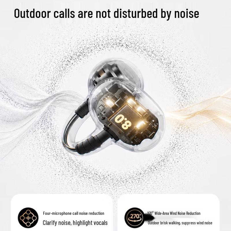 Saina S8S Ultra AI Ear Clip Open-Ear Wireless Earbuds
