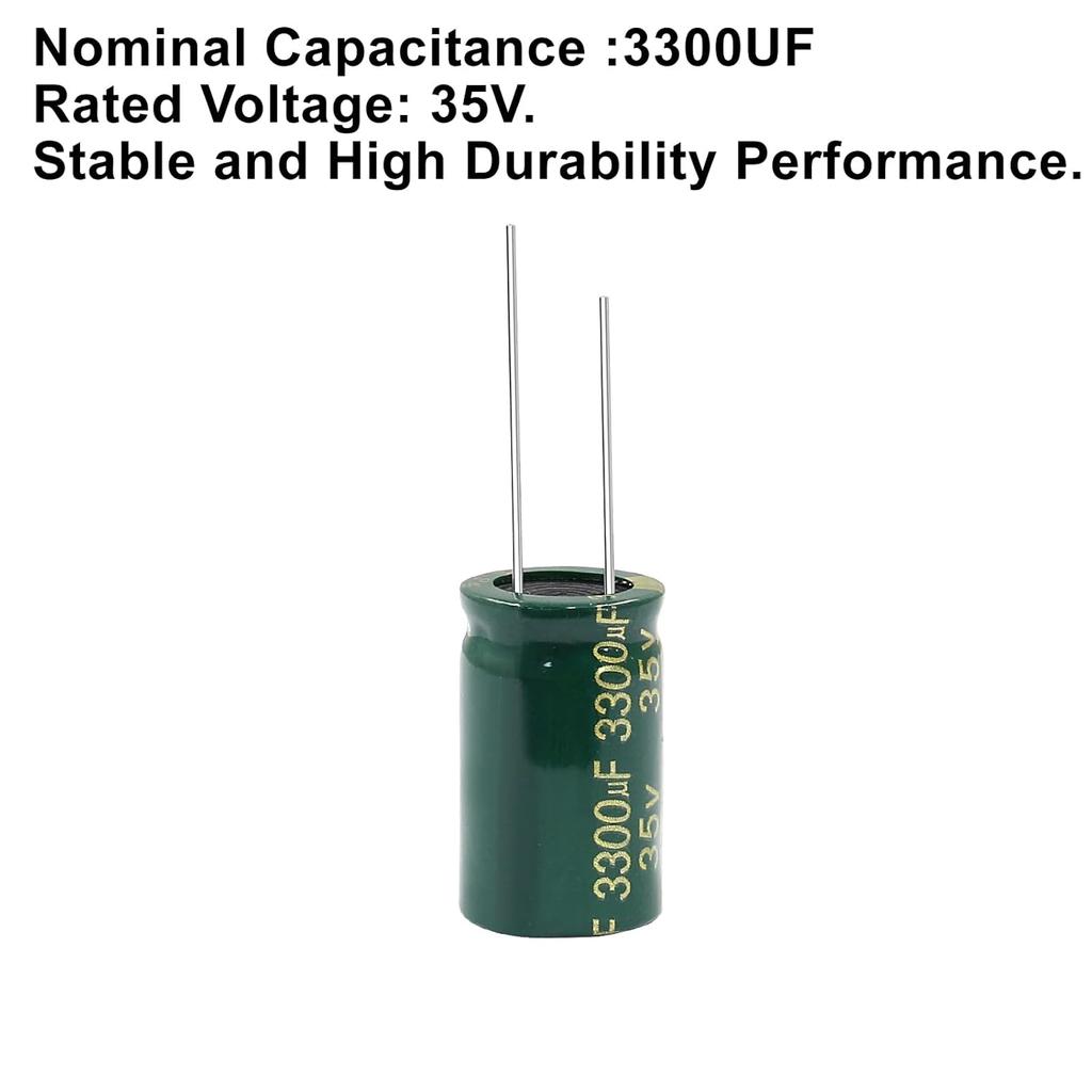 Murtenze 20Pcs 35V 3300UF Capacitor, 16X25mm Aluminum Radial Capacitor High Frequency Electrolytic Capacitors for TV, LCD Monitor