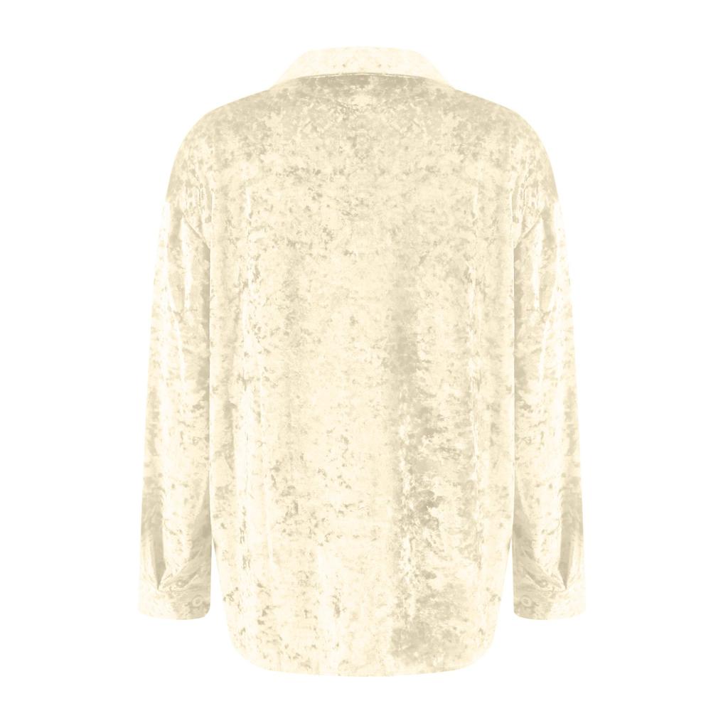 Women's Fashionable Lapel Long Sleeved Shirt Jacket