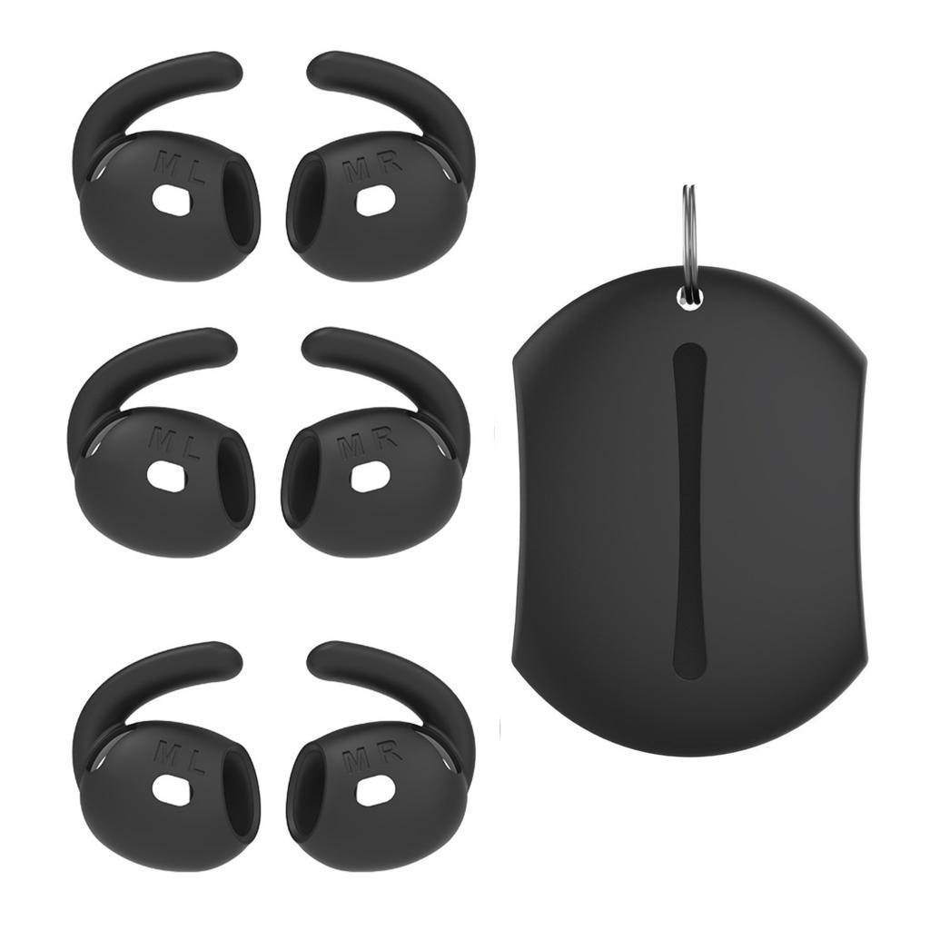 AHASTYLE PT60-4 3 Pair Ear Hooks for AirPods 4 Silicone Earbuds Tips Sport Ear Tips Replacement, Size: M