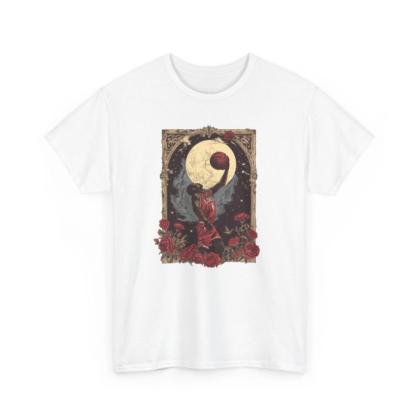 Basketball Themed T-Shirt | Hoops Graphic Tee | Sportswear Fan S