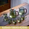 Glass Teapot With Wood Handle Chinese Style Tea Ceremony Pure Tea Kung Fu Tea Transparent Teawear Set Heat-Resistant Glass Kettle