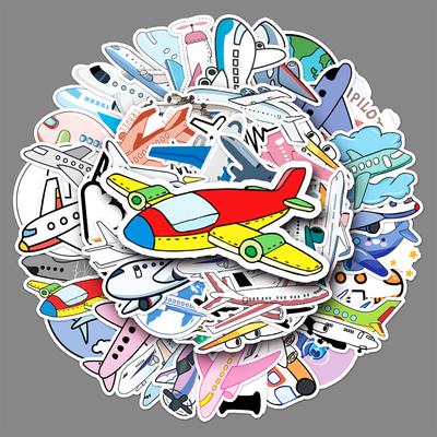 50 Suitcase Stickers Airplane Doodle Cartoon Cute Toy Children's Goo Card DIY Mobile Phone Case Stickers