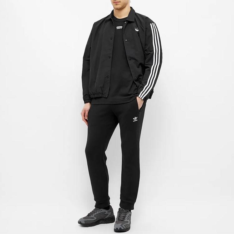 Adidas Originals Dual Logo Trefoil Short Sleeve T-Shirt Men Tops Black FM2267