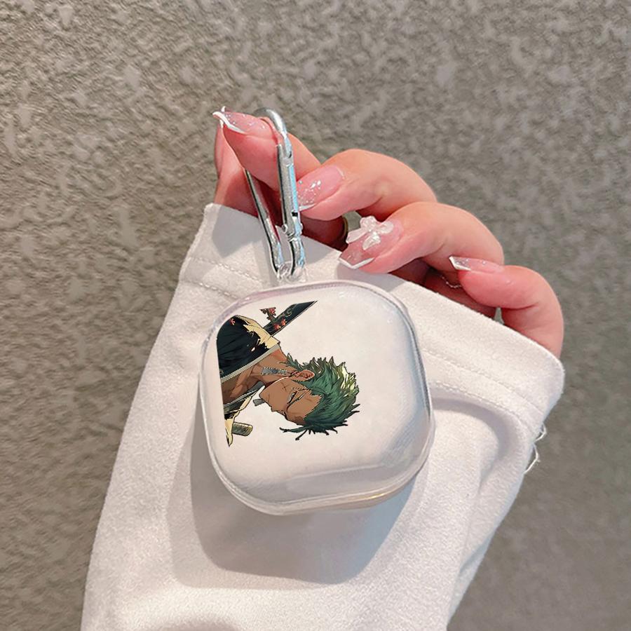 

Case For Samsung Galaxy Buds 2 4 Pro 4Pro 2Pro 3 FE 3Pro Live Clear Earphone Cases Cover With Hook Anime Ones Pieces Buds 3