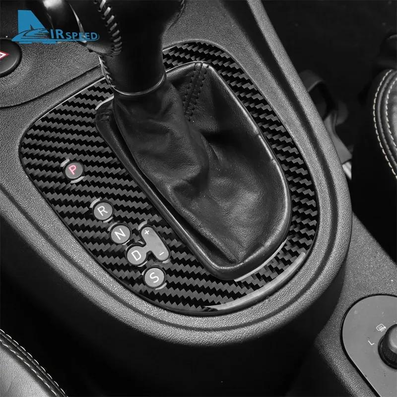 Real Soft Carbon Fiber Sticker For Seat Leon 2005 2006 2007 2008 2009 2010 2011 2012 LHD RHD Car Inner Gear Shift Panel Trim