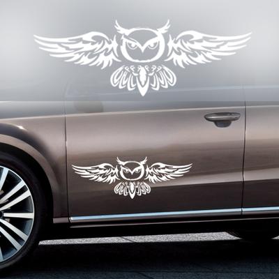 S095 PET Waterproof Owl Pattern Car Rear Door Styling Decorative Sticker Decal