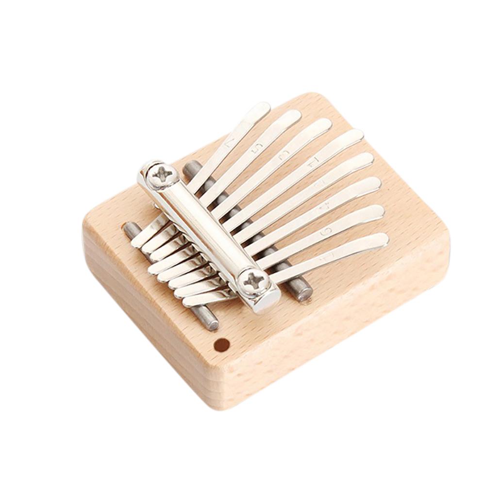 Mini Crystal Finger Piano Acrylic 8-tone Kalimba Thumb Piano Cute Christmas Music Gifts Keyboard Instrument for Children Trainer