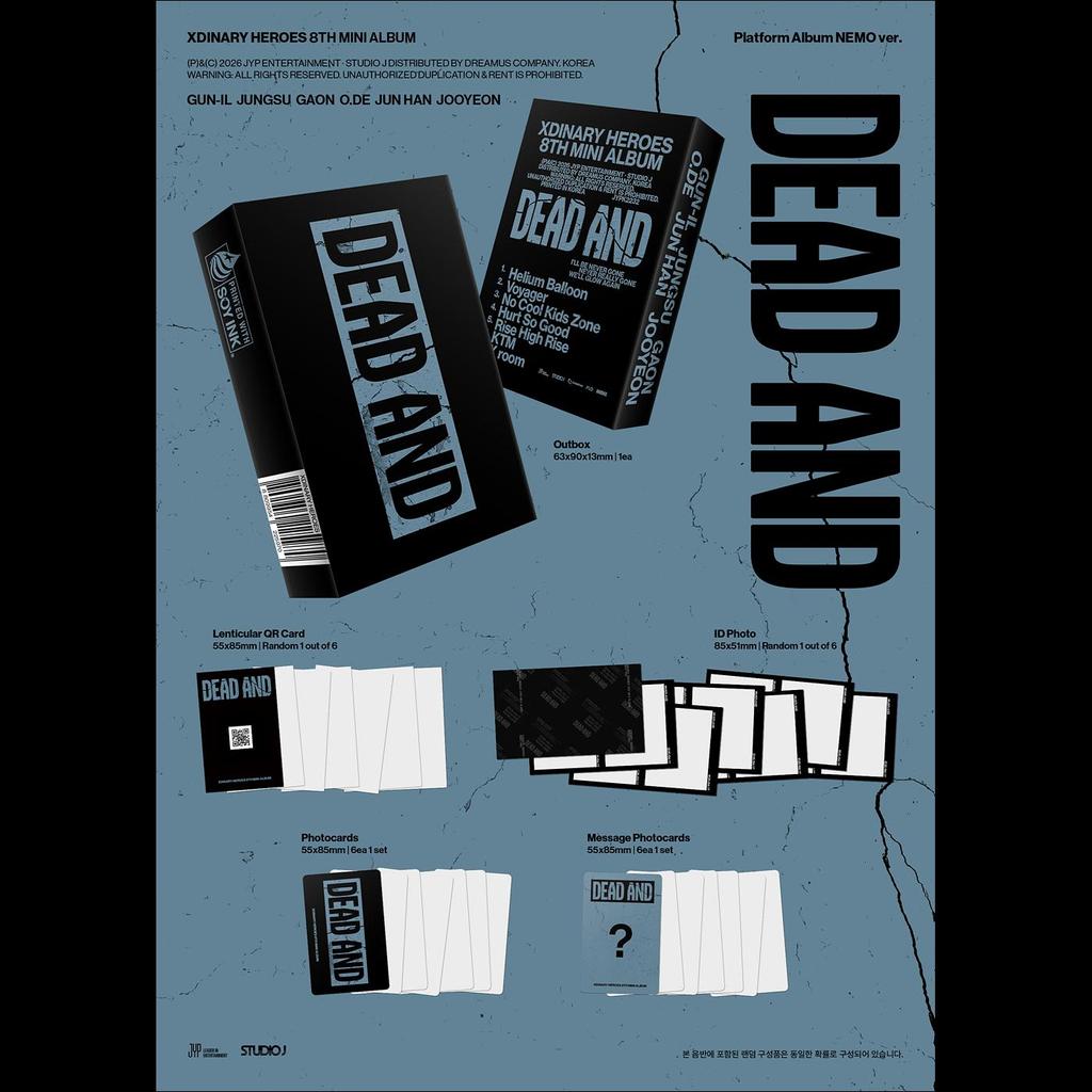 [Vorbestellung] Xdinary Heroes DEAD AND (Plattform ver.) / 8. Mini-Album + kostenloses Geschenk
