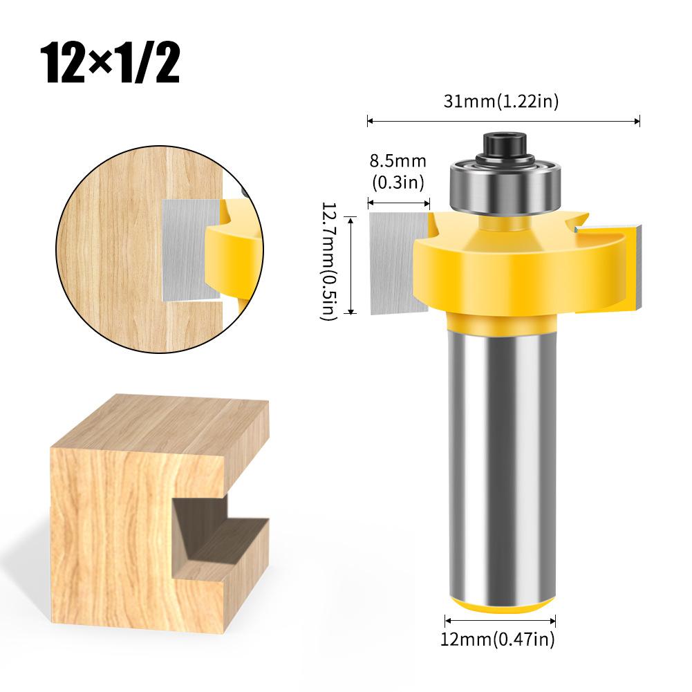 6 Handle 12 Handle Ball T-Knife Woodworking Milling Cutter Slotting Cutter Notch Cutter Begonia Angle Alloy Cutter Head Trimming Machine Tool Head