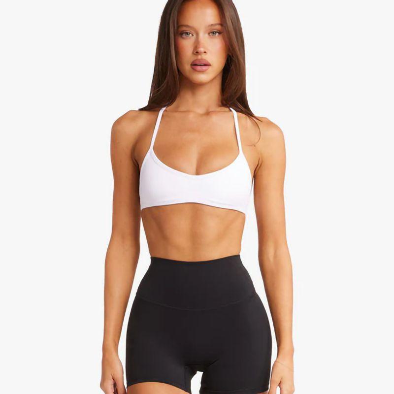 CSB Same Style Summer New Beauty Back Sports Underwear Sexy Halter Top Shorts Fitness Suit Women