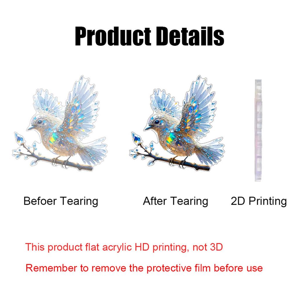 2D Birdy Acrylic Living Room Garden Pendant Holiday Scene Decoration Pendant Gift
