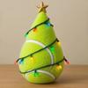 Ball Christmas Tree Ornament Fun Football Xmas Tree Decoration Basketball Tree with Golden Star Topper for Festive Holiday Decor