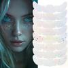 1 Blatt Glitzer- Sommersprossen Holografische Aufkleber Wasserdicht Herz-Sommersprossen Temporäre Tattoo-Aufkleber Gesicht Make-up