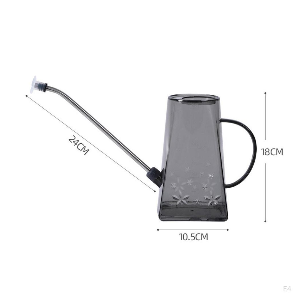 Long Spout Watering Can 1.4L Pot Transparent Garden Supply Household Convenient Gardening