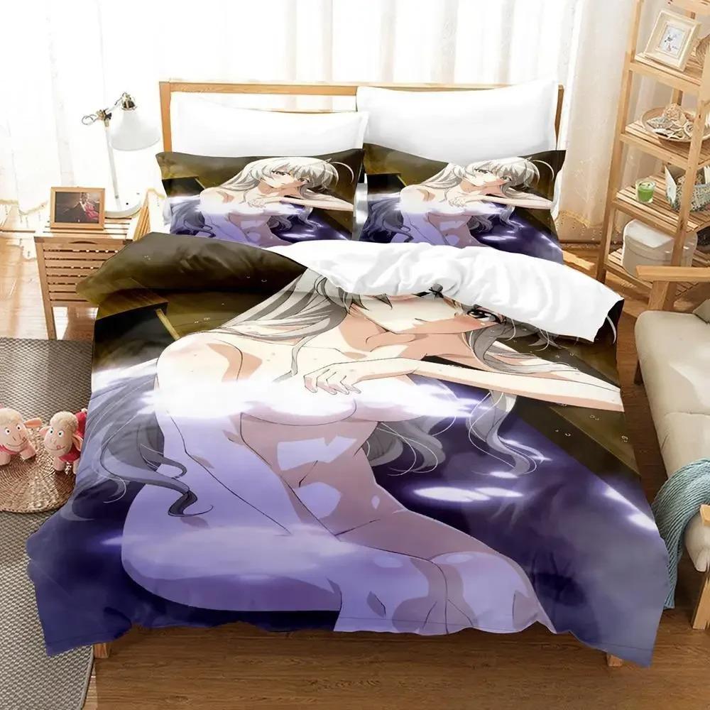 Sexy Yosuga No Sora Bedding Set King Queen Twin Size Duvet Cover Comforter Pillowcase for Boys Girls Adults