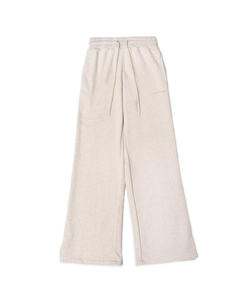 STARRYEYED Semi-Wide Fit Slit Training Pants (Melange Oatmeal)