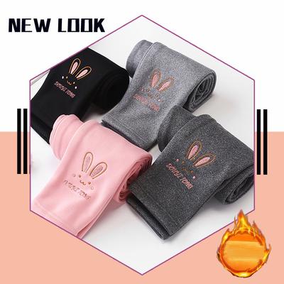 Leggings de Menina com Forro de Lã Espessado para Usar no Inverno Roupa Exterior Infantil Calças Térmicas para Bebês