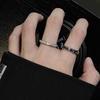 Anillo de Pareja, Diseño a Pequeña Escala, Anillo Abierto para Dedo, Estilo Genial, para Hombres y Mujeres, Anillo para Dedo Índice