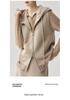 Women's Hooded Cashmere Knit Vest - Zippered, Sleeveless, Drawstring Cape for Autumn/Winter