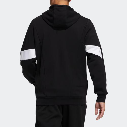 adidas Men's Black Sports Training Knit Hoodie Jacket with Logo
