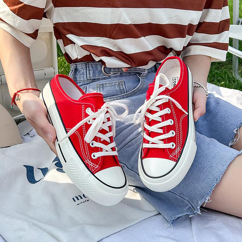 Demi-pantoufles, chaussures en toile, petites chaussures polyvalentes en tableau blanc pour étudiantes, chaussures décontractées coréennes d'été, chaussures en toile à la mode