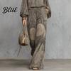 Breathable Fabric Clothes Boho Print 2 Piece Sets for Women Casual Long Sleeve