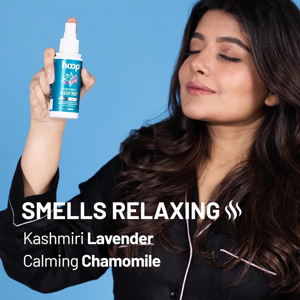 Hoop Sleep Mist Lavender Pillow Spray 100 Ml for Better Deep Quality Sleep Aromatherapy Relaxation