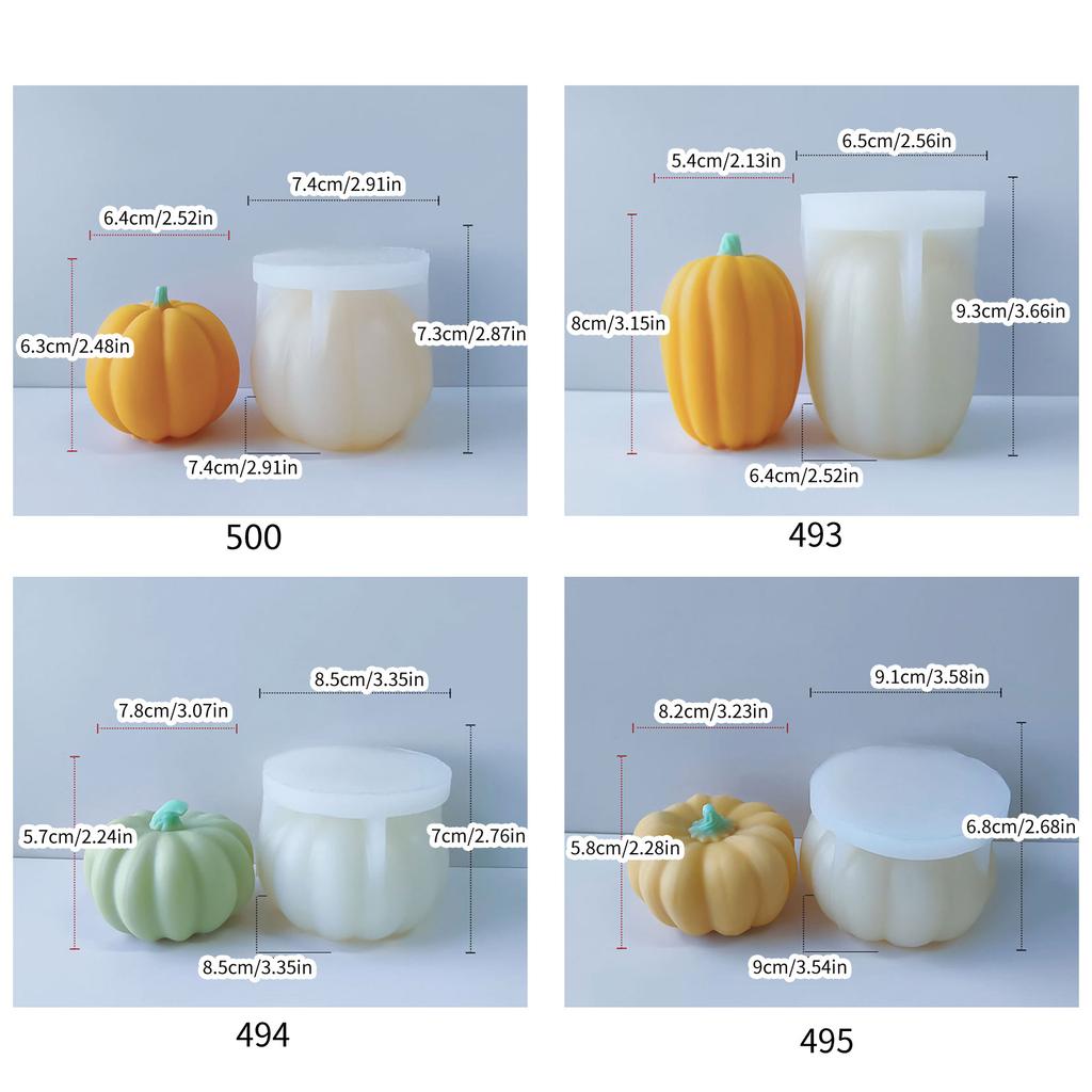 Unique Pumpkin Shaped Wax Mould 3D Silicone Mold Cake/Soap Casting Molds Candle Molds Ornament Gifts for DIY Enthusiasts