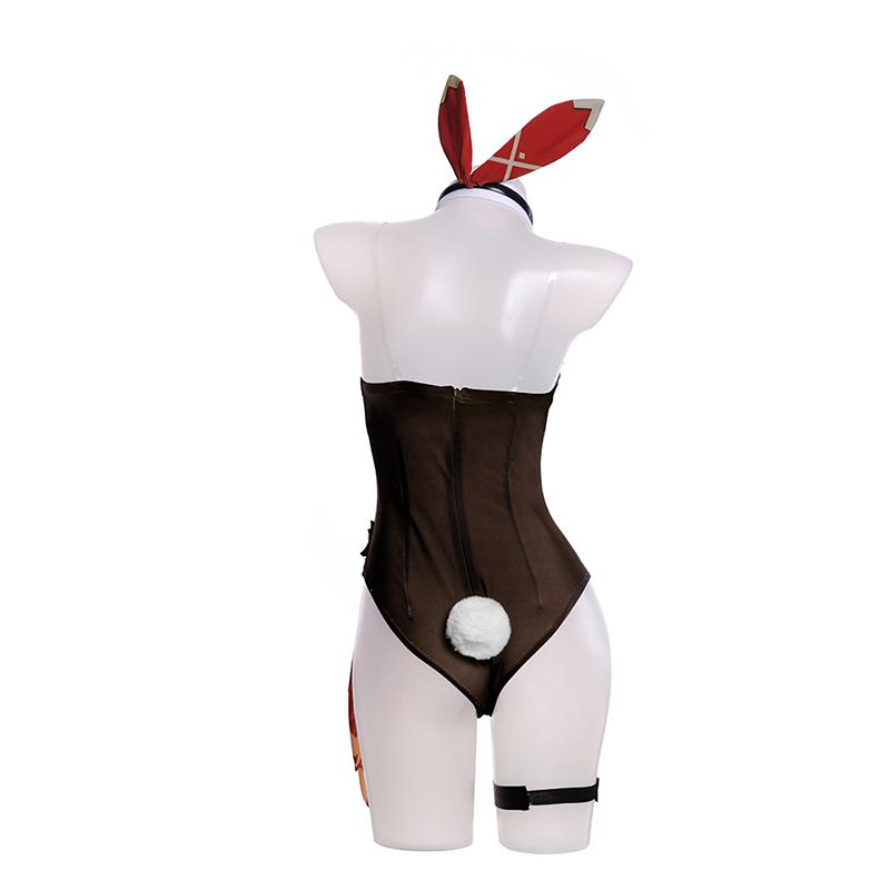 Amber Bunny Girl Costume Genshin Impact Amber Bunny Suit Sexy Women Jumpsuit Amber Uniform Full Set