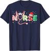 Nurse Christmas Stethoscope Nurses Xmas Hat Scrub Top Unisex T-Shirt