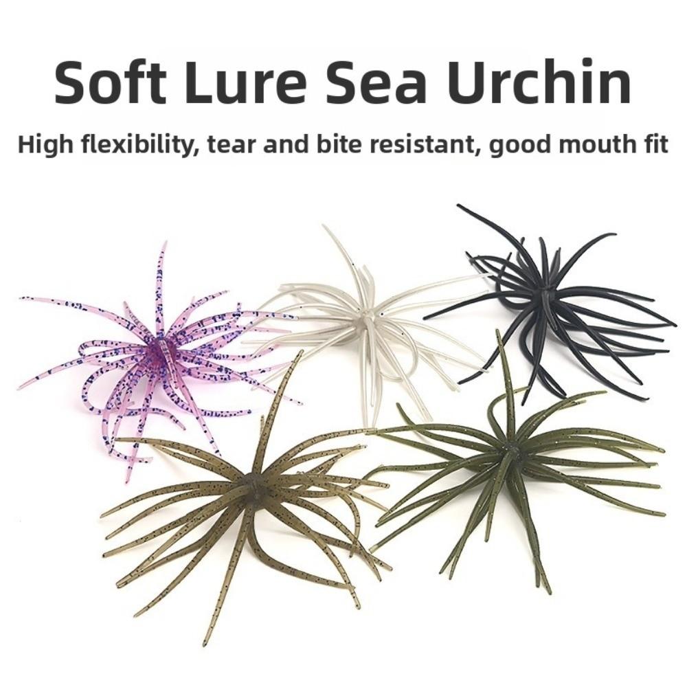 10pcs 11cm/8.7g Size Sea Urchin Lures Superior Tear Resistance 3D Lure For Sea Bass Fishing