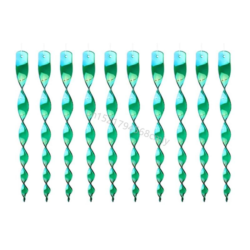 10Pcs Wind Bird Scareres Reflective Deterrents Sun Resistant Bird Scarers for Balcony and Yard Hanging 6XDE
