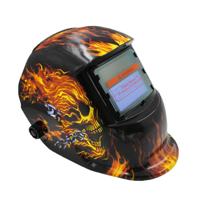 Auto Darkening Welding Helmet Solar/Battery Powered Welder Mask Ith Dark Shade DIN9-13 External Adjust for TIG MIG ARC