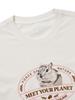 BBC EARTH Embroidered Point Short Sleeve T-Shirt_Cream