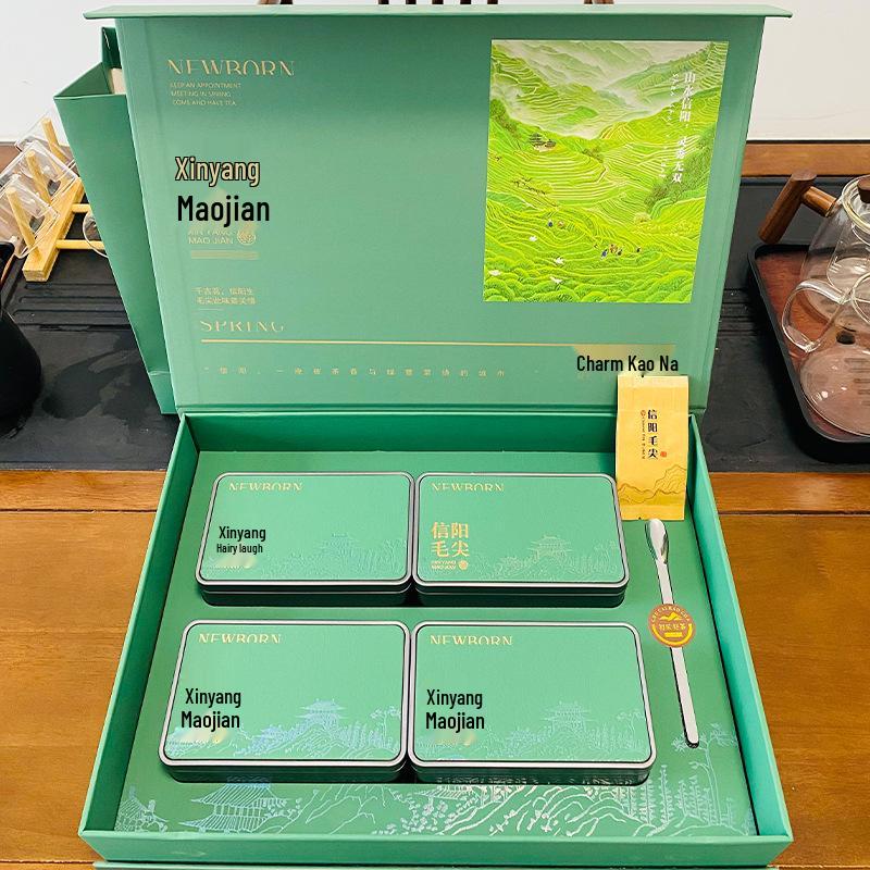 Xinyang Maojian Spring Tail Handmade Green Tea Gift Box - Pure Bud Rations