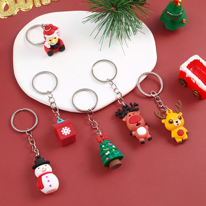 Santa Claus Silicone Keychain - Cute Christmas Student Gift
