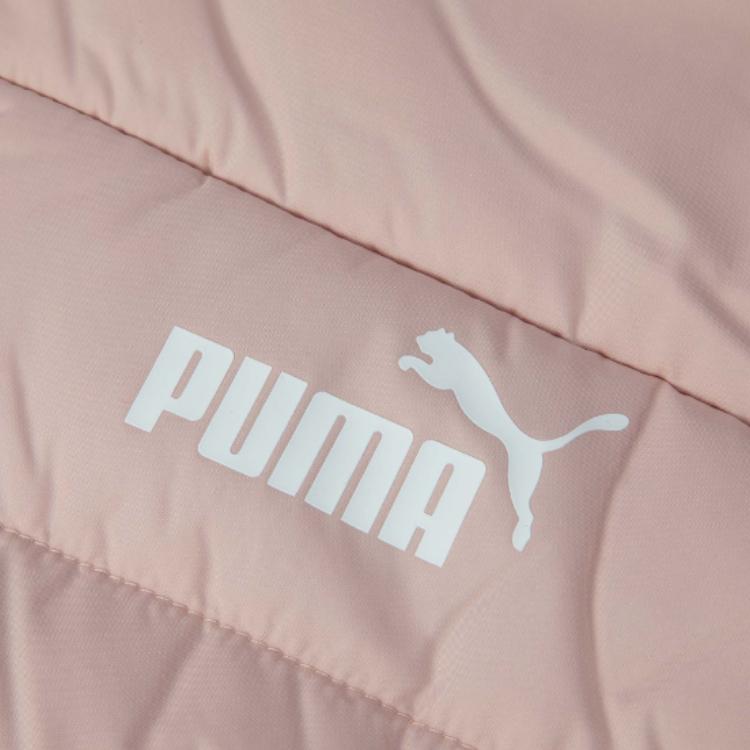 Puma Logo Print Casual Stand Collar Vest Women Vests Rose-Pink 672276-47