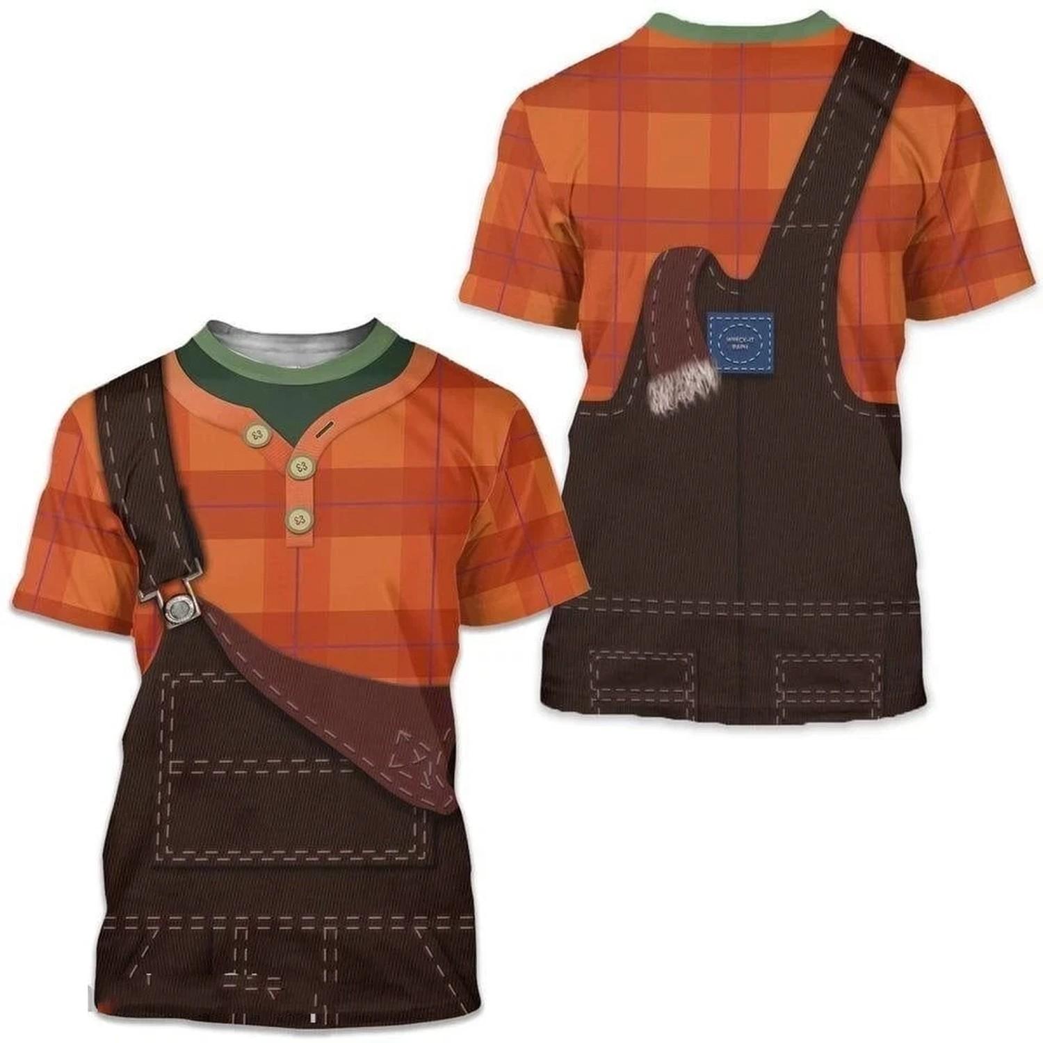 Wreck It Ralph Costume HALLOWEEN 3D T Shirt Full Size S-5XL L