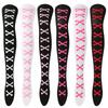 Womens Bone Thigh High Stockings Ladies Halloween Girls Black White Pink Long Over Above Knee Socks Tall Funny Cosplay Harajuku