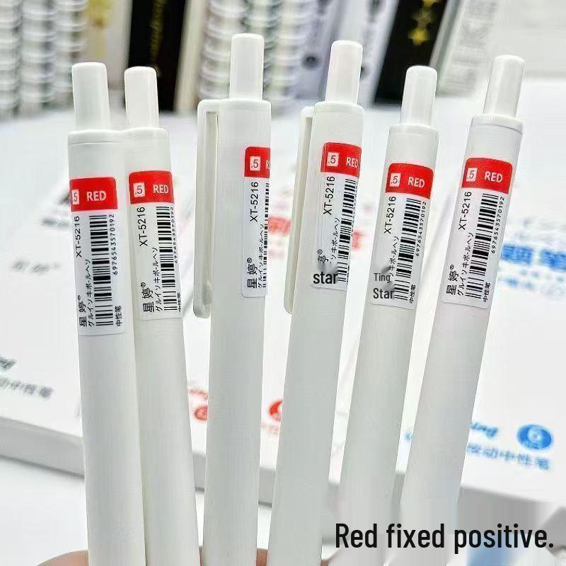 Tri-Color Ballpoint Pens for Primary Students: Red, Blue, Black
