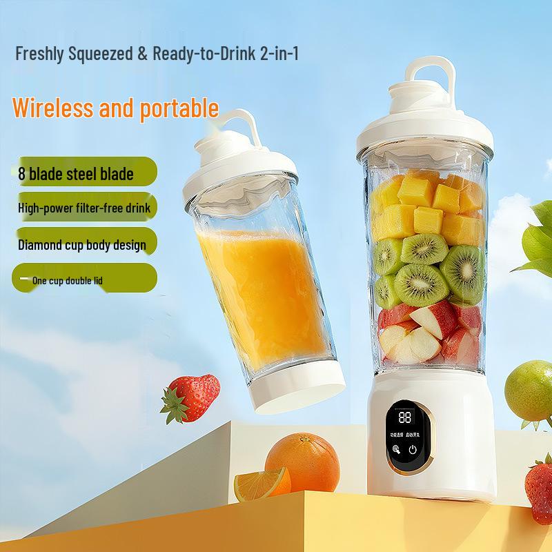 Electric Blender Shaker Cup - Long Battery Life, Portable, Durable Plastic Sports Bottle