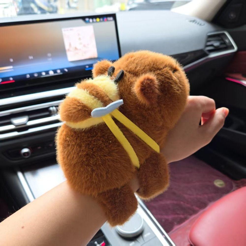 Stoffpuppen Capybara Slap-Armband Cartoon-Tier Klatschring Lustige Umarmungsfiguren Slap-Spielzeug Kindergeschenk