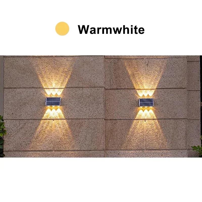 

Solar Wall Washer Light Up and Down Lighting Outdoor Solar Fence Lights Waterproof Wall Lamp for Yard Garage Walkway Porch Decor 4LED