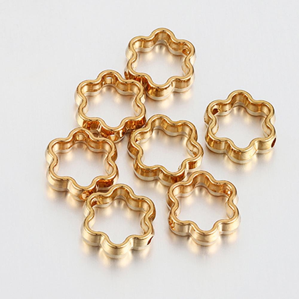 50pcs Love Heart Two Hole CCB Beads Frame Spacer Beads DIY Necklace Bracelet Connectors Pendants Jewelry Making Accessories
