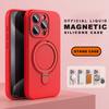 Liduid Silicone Magnetic Stand Phone Case For iPhone 15 14 16 Plus 11 12 13 16 Pro Max Magsafe Charge Protector Soft Cover